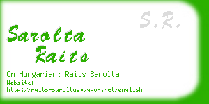 sarolta raits business card